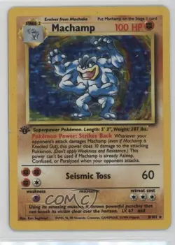 Machamp (Starter Deck) Holo 1st Ed. Pokemon Base Set #8 1999 - Image 1