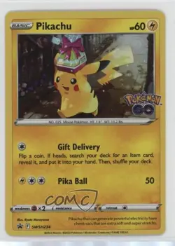 Pikachu (Pokemon Go Tins) Holo Pokemon Sword & Shield Black Star #SWSH234 - Image 1