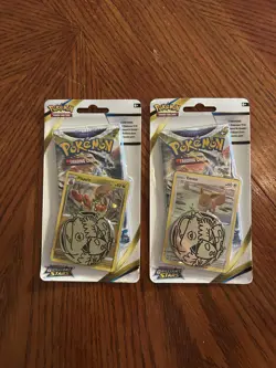 2-Pokemon TCG Sword & Shield Brilliant Stars Booster Packs W/ Eevee And Flapple - Image 1