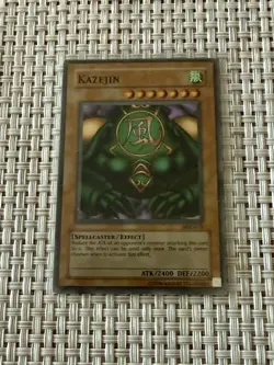 1996 YUGIOH | DARK MAGICIAN 🪄 KAZEJIN 🐛 INVADER OF THE THRONE 👑 - Image 5