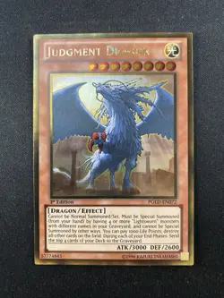 Yugioh Judgment Dragon PGLD-EN072 1st Edition Gold Rare NM - Image 1