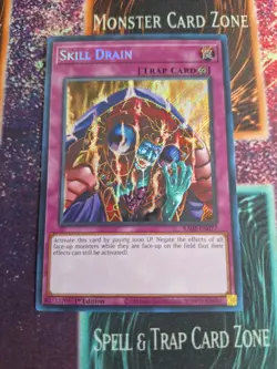 Yu-Gi-Oh! Skill Drain RA02-EN077 Secret Rare 1st Edition Near Mint - Image 1