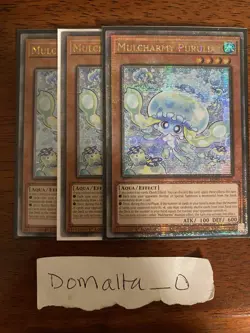 3x Yugioh Mulcharmy Purulia Quarter Century Secret Rare INFO-EN027 1st Ed NM/VLP - Image 1