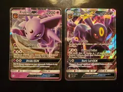 Espeon GX 51/149 Umbreon GX 80/149 Holo Pokemon TCG Card Sun & Moon LP-NM - Image 2
