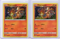 2021 Pokemon Sword and Shield Charmander Black Star Promo Card Lot of 2 - Image 1