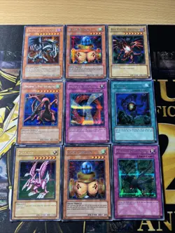 Vintage Yugioh Card Holo Collection 9 Cards #117 Prismatic Secret Rare Promos - Image 1