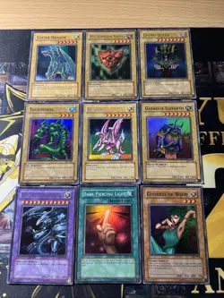 Vintage Yugioh Card Holo Collection 9 Cards #76 MP1 HOLO SET - Image 1