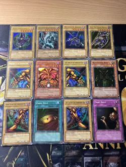 Vintage Yugioh Card Collection 12 Cards #25 Legend Of Blue Eyes Holos Ultra LOB - Image 1