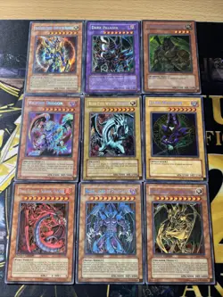 Vintage Yugioh Card Holo Collection 9 Cards #59 Secret Rares - Image 1