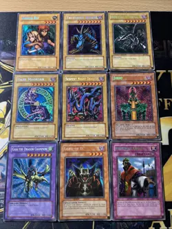 Vintage Yugioh Card Holo Collection 9 Cards #38 REVERSE SECRET RARES BPT/DM SETS - Image 1