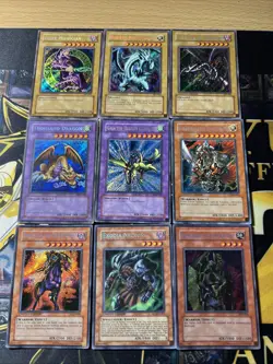 Vintage Yugioh Card Holo Collection 9 Cards #48 Secret Rares - Image 1