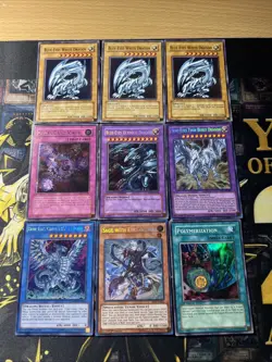 Vintage Yugioh Card Holo Collection 9 Cards #3 BLUE-EYES KAIBA LOT - Image 1