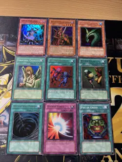 Vintage Yugioh Card Holo Collection 9 Cards #5 GOAT FORMAT LOT - Image 1