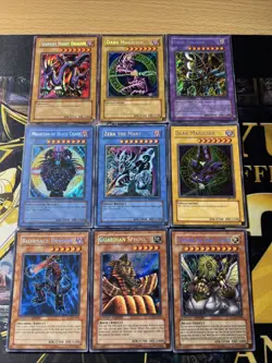 Vintage Yugioh Card Holo Collection 9 Cards #40 Secret Rares - Image 1