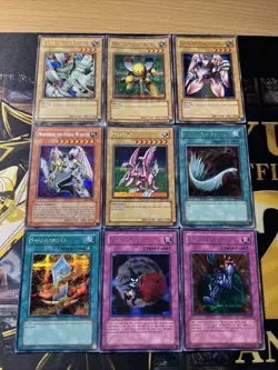 Vintage Yugioh Card Holo Collection 9 Cards #10 PRISMATIC SECRET RARE PROMOS - Image 1
