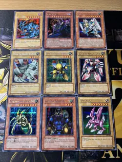 Vintage Yugioh Card Holo Collection 9 Cards #44 PRISMATIC SECRET RARE PROMOS - Image 1