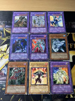 Vintage Yugioh Card Holo Collection 9 Cards #16 ELEMENTAL HERO LOT - Image 1