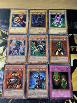 Vintage Yugioh Card Holo Collection 9 Cards #43 SECRET RARES - Image 1