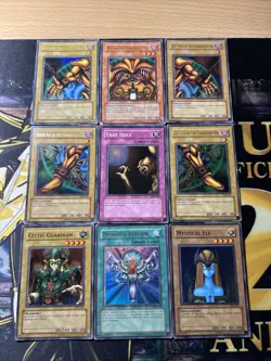 Vintage Yugioh Card Holo Collection 9 Cards #112 LOB HOLOS LEGEND OF BLUE-EYES - Image 1