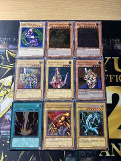 Vintage Yugioh Card Holo Collection 9 Cards #122 Ultimate Rare Sacred Beasts 2/3 - Image 1