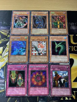Vintage Yugioh Card Holo Collection 9 Cards #100 SECRET RARES IOC PSV LOD PGD - Image 1