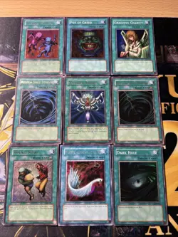 Vintage Yugioh Card Holo Collection 9 Cards #102 Spell Cards - Image 1