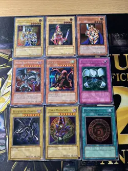 Vintage Yugioh Card Holo Collection 9 Cards #123 Knight Ultis FMR SET LOB - Image 1