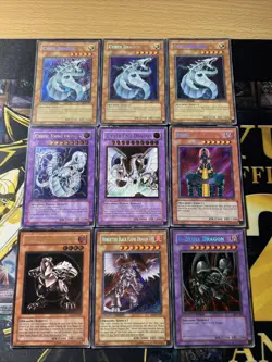 Vintage Yugioh Card Holo Collection 9 Cards #64 CYBER DRAGON LOT ULTIMATE RARES - Image 1
