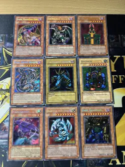 Vintage Yugioh Card Holo Collection 9 Cards #65 Secret Rares MFC IOC PSV LOB MRD - Image 1