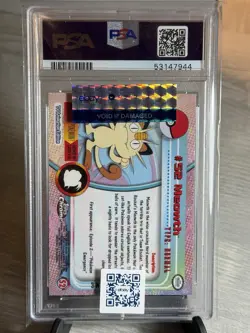 2000 Topps Chrome Meowth Pokemon TV PSA 10 Graded Card #52 - Population 1 Of 9 - Image 2