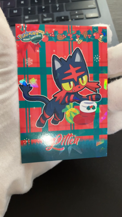 Litten Cracked Ice Holo Pokemon 2024 Card Database Merry Christmas - Image 2