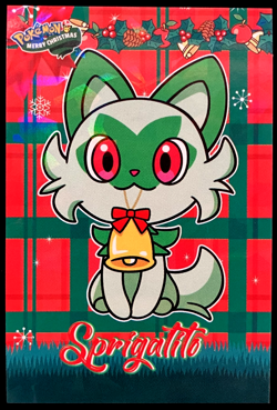 Sprigatito Cracked Ice Holo Pokemon 2024 Card Database Merry Christmas - Image 1