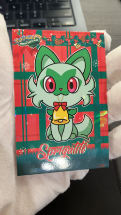 Sprigatito Cracked Ice Holo Pokemon 2024 Card Database Merry Christmas - Image 2