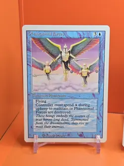 🔵🔵 (4) 1994 MAGIC The Gathering PHANTASMAL FORCES REVISED 3RD EDITION PLAYED 2 - Image 2