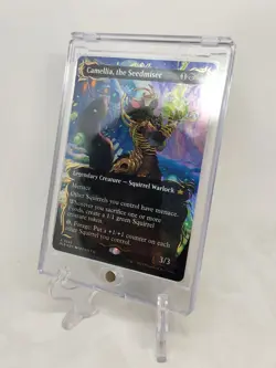 Camellia, the Seedmiser (Borderless) (Raised Foil) Bloomburrow Foil - Image 1