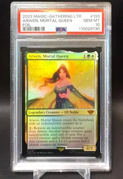 **POP 1** 🌈 PSA 10 - Arwen, Mortal Queen - FOIL - MTG #193 Lord of the Rings - Image 1