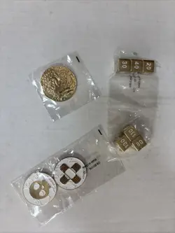 Pokemon TCG Gold Metal Dice & Damage Counter Coins - Charizard UPC - NEW! - Image 1