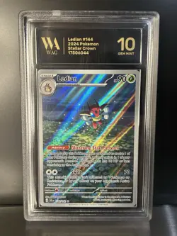 GRADED WAG Gem Mint 10 Ledian 144/142 Stellar Crown Illustration Rare Pokemon - Image 1