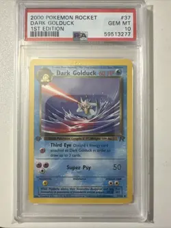 Pokemon PSA 10 1st Edition Dark Golduck 37/82 Team Rocket - Image 1