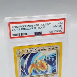 2002 Pokemon Neo Destiny Light Dragonite Holo #14 PSA 8 NM-MT - Image 4