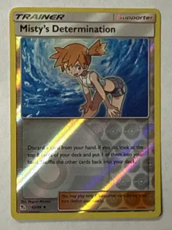 2019 Pokemon TCG Misty's Determination 62/68 Reverse Holo Hidden Fates Ungraded - Image 1