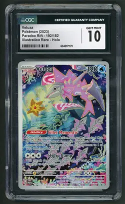 2023 Pokemon SV04: Paradox Rift Veluza 192/182 CGC 10 Gem Mint ILLUSTRATION RARE - Image 1