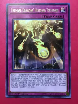 Yugioh! Thunder Dragons' Hundred Thunders - SOFU-EN072 - Rare - 1st Edition M/NM - Image 1