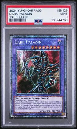 2024 YU-GI-OH! RA03-QUARTER CENTURY BONANZA 1ST ED #EN126 DARK PALADIN PSA 9 - Image 1