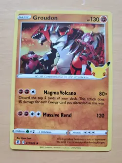 Groudon 017/025 Celebrations Holo Rare Pokemon TCG Card NM - Image 1