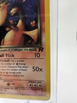 Pokemon Dark Charizard Holo Rare Card 4/82 Team Rocket - LP Authentic - Image 5