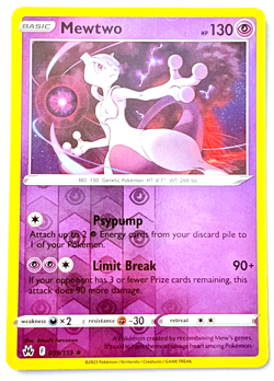 Mewtwo Crown Zenith Reverse Holo 059/159 - Pokemon Card - NM - Image 1