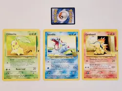 Pokemon 25th Johto First Partner Pack: JUMBO CARDS Cyndaquil Totodile Chikorita 820650809675 - Image 1