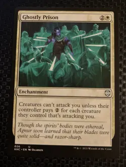 MTG Ghostly Prison - Kaldheim Commander Card # 026 NM - Image 1