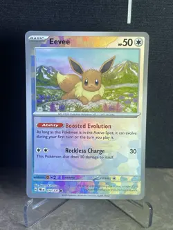 Pokemon TCG Eevee 074/131 Prismatic Evolutions Holo Card POKE BALL PATTERN - Image 1